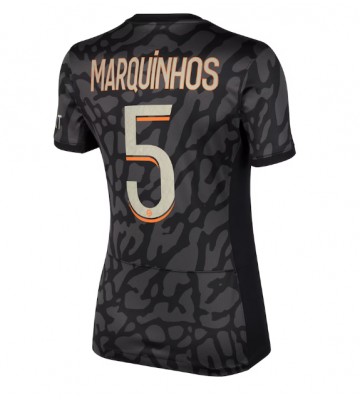 Paris Saint-Germain Marquinhos #5 Tercera Equipación Mujer 2023-24 Manga Corta